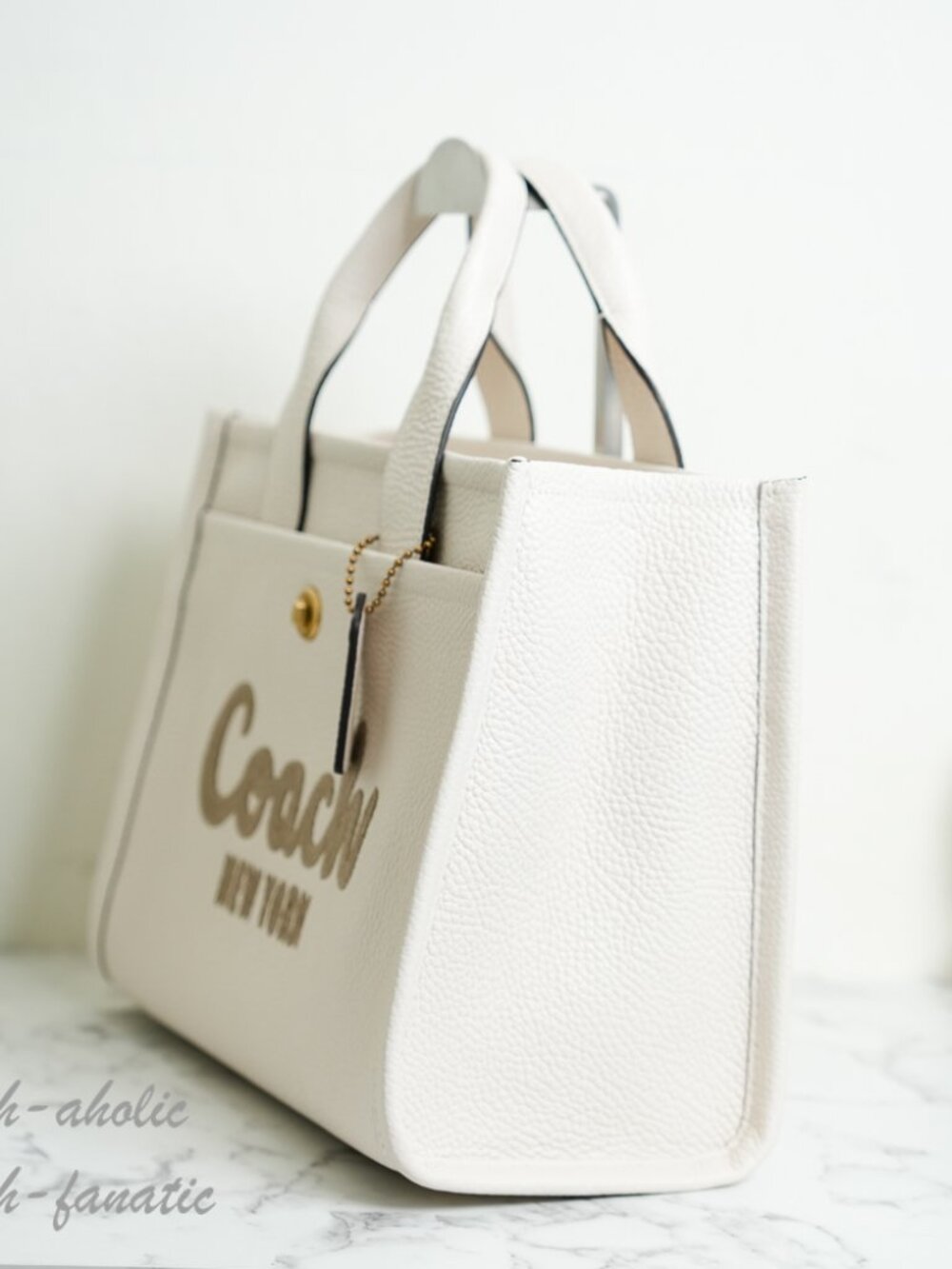 Coach CAM75 Cargo Tote Medium Crossbody Bag in Chalk Leather NWT - Picture 6 of 14